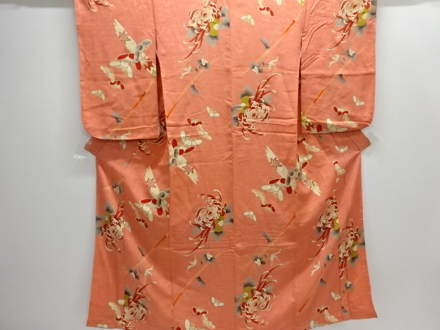 JAPANESE KIMONO / ANTIQUE KIMONO / SILK / MON KINSHA / UME